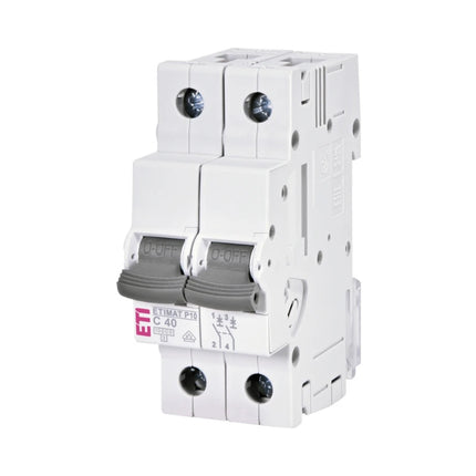 Disjuntor ETIMAT P10, 2 polos, 10 kA, C40, ETI