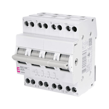 3-position, 4-pole 40A AC switch, ETI