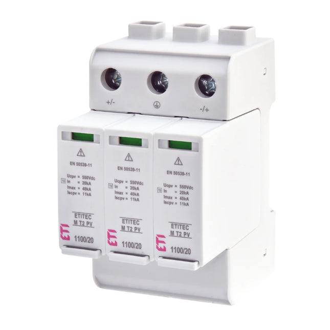 DC surge arrester T2 1100V 20kA 2P, ETI
