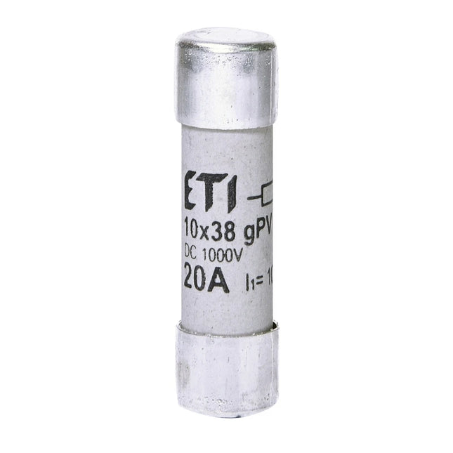 DC cylindrical fuse, 20A/1000V, CH, 10x38, gPV, ETI