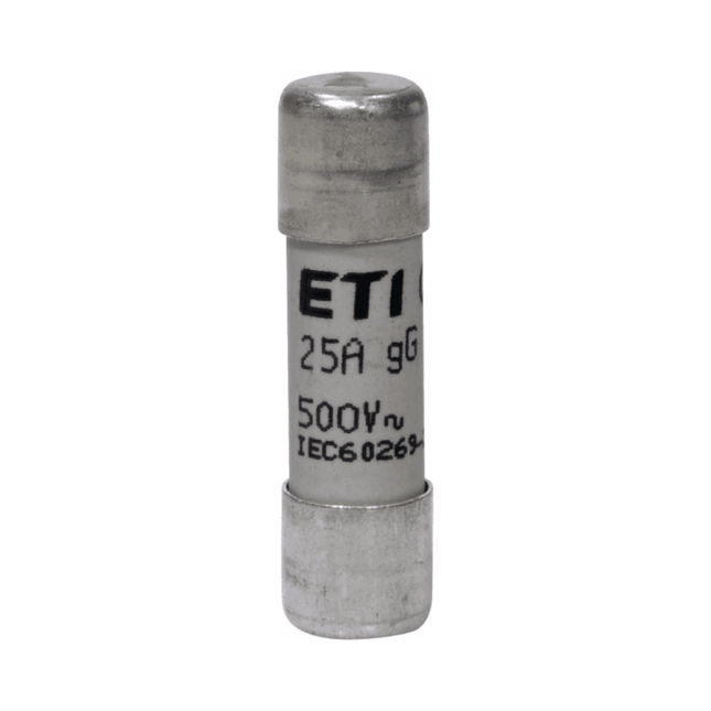 AC 25A/500V CH10x38 gG cylindrical fuse, ETI