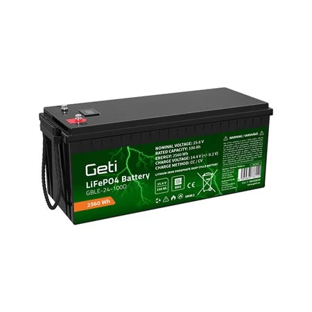 Batterie LiFePo4 GETI 25,6 V 100 Ah