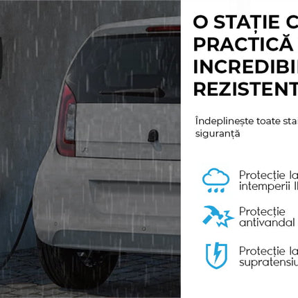 Estación de recarga para vehículos eléctricos regulable de 22 kW, AMPEVO