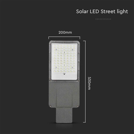Lampadaire solaire à LED de 2 500 lm, puce Bridgelux, 6 400 K