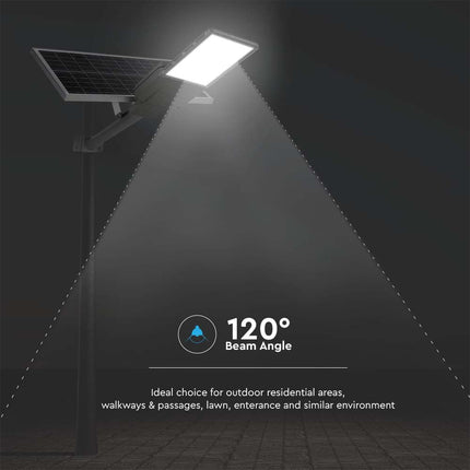 Lampadaire solaire à LED de 2 500 lm, puce Bridgelux, 6 400 K