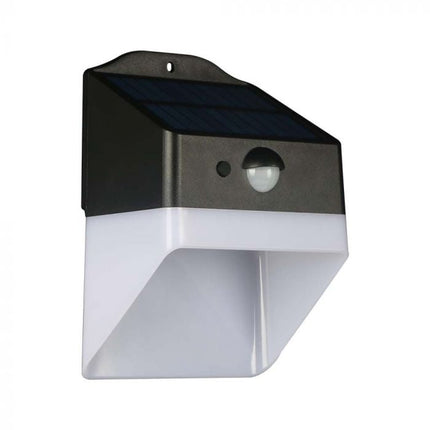 Стенен LED светилник със сензор, захранван със слънчева енергия, в черно и бяло, 4000K