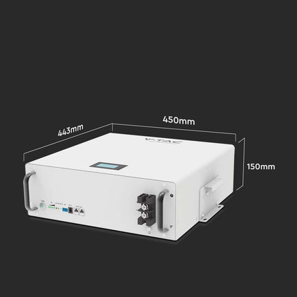 LiFePo4 фотоволтаична батерия с капацитет 5,12 kWh, модел VT-48100-W, V-TAC