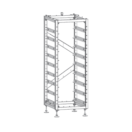 3U High Voltage Rack - 19" LRACK for 9 modules, Deye