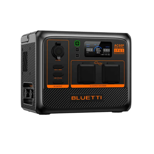 Estación de energía portátil Bluetti de 600 W, con carga solar o por red eléctrica