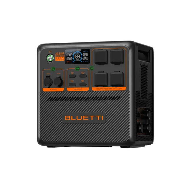 Estación de energía portátil Bluetti de 2400 W, con carga solar o por red eléctrica