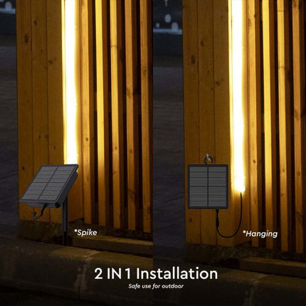 LED лента със слънчево захранване, IP67, дистанционно управление, 3000K