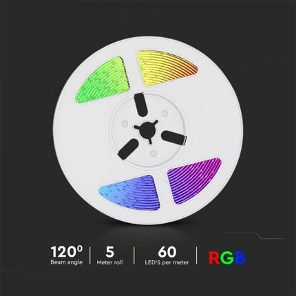 LED лента със слънчево захранване, IP67, дистанционно управление, RGB