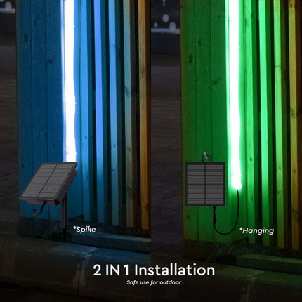 LED лента със слънчево захранване, IP67, дистанционно управление, RGB