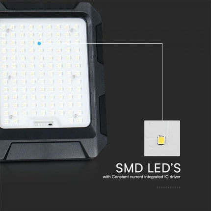 Слънчев LED прожектор с яркост 1800 лм, външна батерия 12 Ач, цветова температура 4000 К
