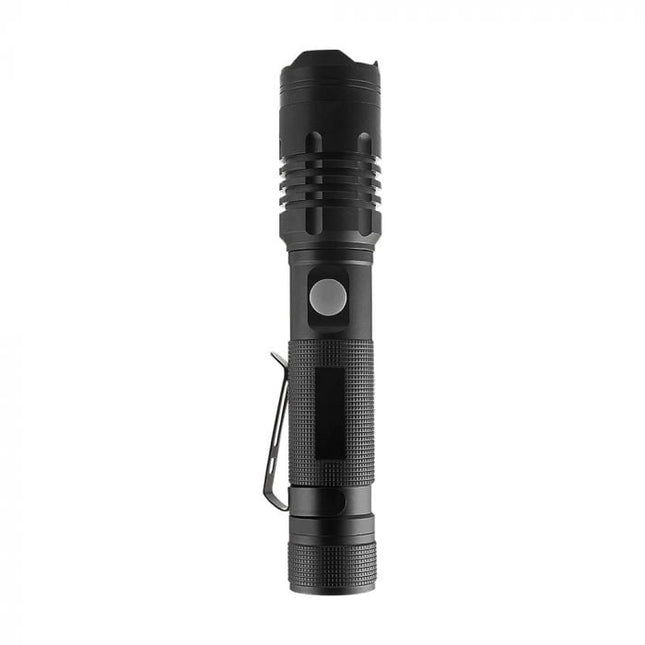 Linterna de 10 W, 1000 lm, carcasa de aluminio, 3,7 V, 2000 mAh