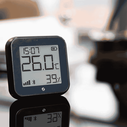 Shelly H&amp;T Gen3, Smart Wi-Fi Temperature and Humidity Sensor with E-Ink Display, Black