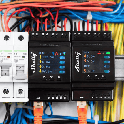 Shelly Pro 4PM V2, 4-Channel Smart Relay with Energy Monitoring