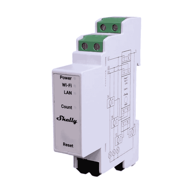 Shelly Pro 3EM 3CT63, Three-phase Smart Energy Meter, DIN, LAN + Wi-Fi, 63A