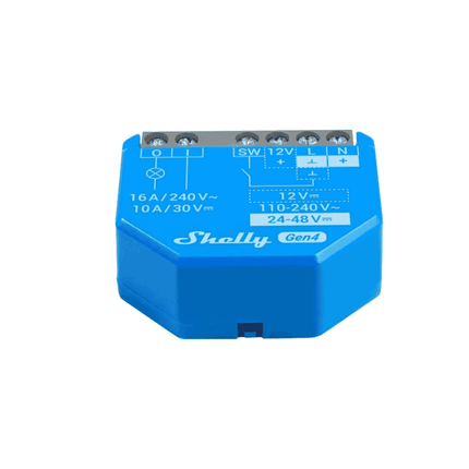Shelly 1 Gen4, Set of 2 Smart Wi-Fi Relays with Dry Contact, 16A