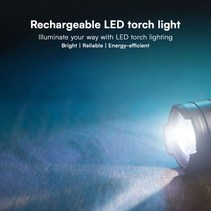 Lampe torche 10 W, 1 000 lm, boîtier en aluminium, 3,7 V, 2 000 mAh