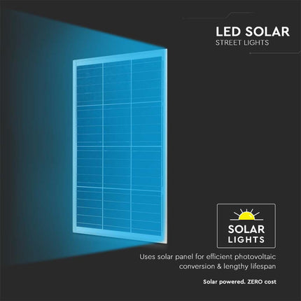 2300lm LED solar street light, motion sensor, 6400K