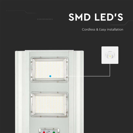 2300lm LED solar street light, motion sensor, 6400K