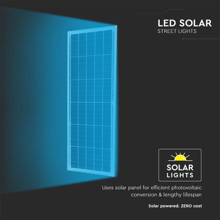 4300 lm LED solar street light, motion sensor, 6400K