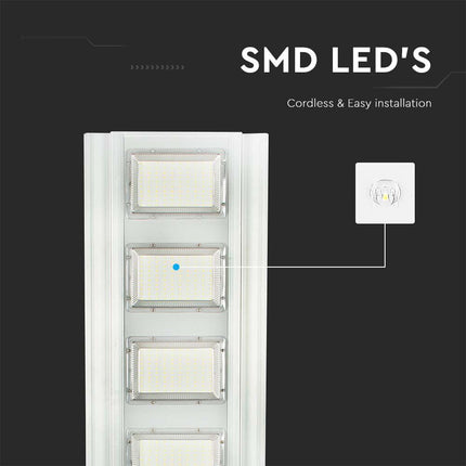 4300 lm LED solar street light, motion sensor, 6400K