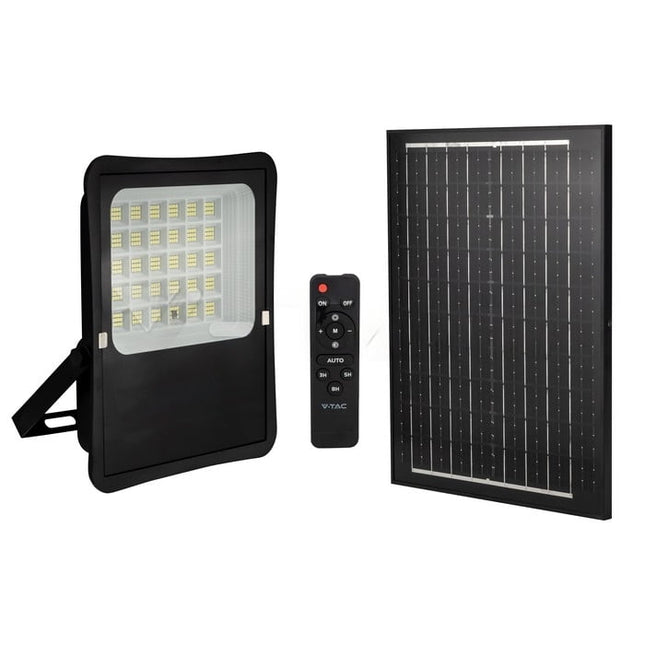 1200lm Solar LED Floodlight, Remote Control, Colour Temperature 6400K