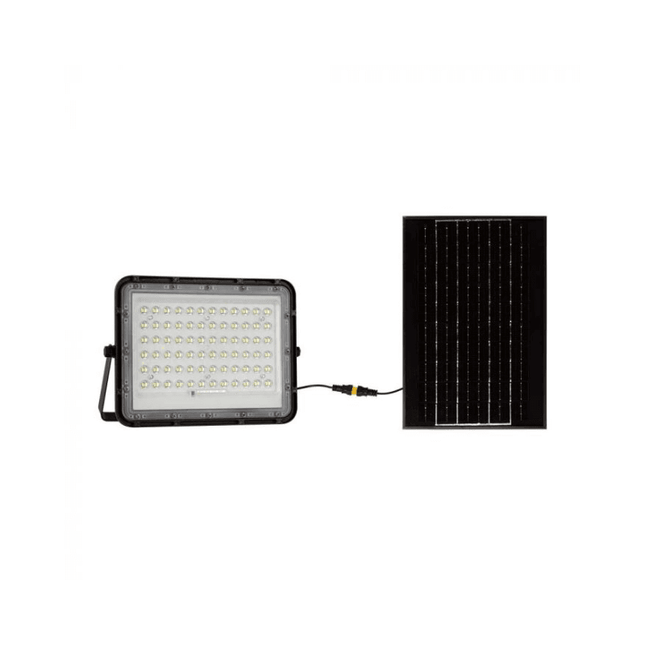 Proyector LED solar de 1200 lm, mando a distancia, temperatura de color de 4000 K