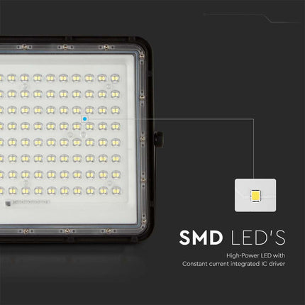 Слънчев LED прожектор с мощност 1800 лм, дистанционно управление, цветова температура 6400 К