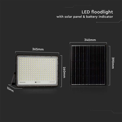 Слънчев LED прожектор с мощност 2600 лм, дистанционно управление, цветова температура 6400 К