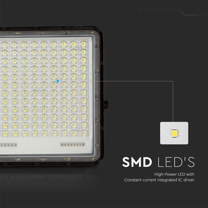 Слънчев LED прожектор с мощност 2600 лм, дистанционно управление, цветова температура 6400 К