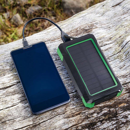 Batería externa portátil, carga inalámbrica, panel solar, 10 000 mAh, V-Tac