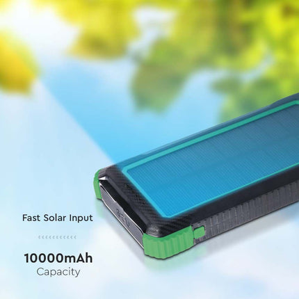 Batería externa portátil, carga inalámbrica, panel solar, 10 000 mAh, V-Tac