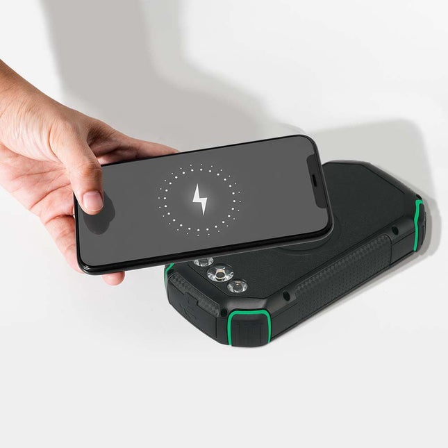 Batería externa portátil, carga inalámbrica, panel solar, 30 000 mAh, V-Tac