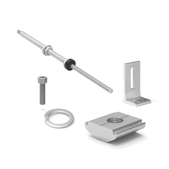 Perno de anclaje para cubiertas metálicas M10x250, compatible con perfiles de tipo C