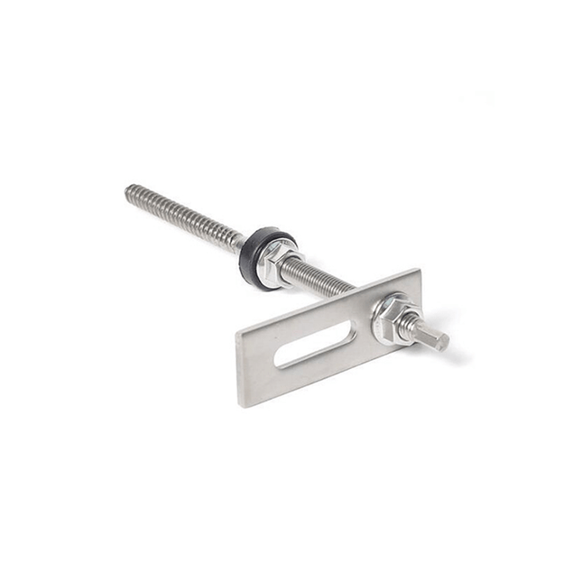 M10x200 sheet metal roof anchor bolt, compatible with K2 Solidrail, H-profile
