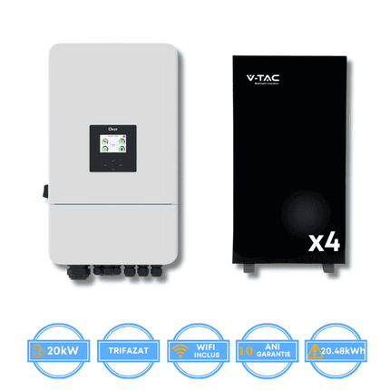 Deye 20kW Inverter, SUN-20K-SG05LP3-EU-SM2 + V-TAC 20.48kWh Battery