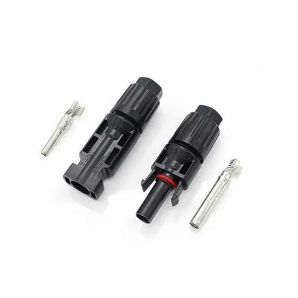 Juego de conectores fotovoltaicos MC4, 1000 V, IP67, 4–6 mm²