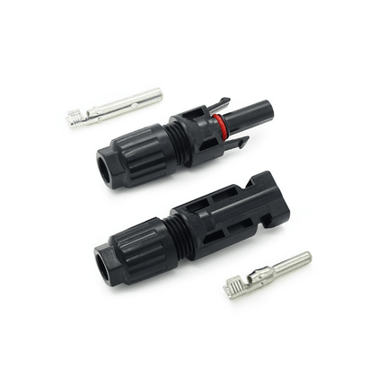Juego de conectores fotovoltaicos MC4, 1000 V, IP67, 4–6 mm²